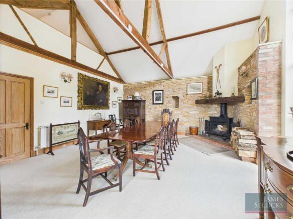 Vaulted dining room