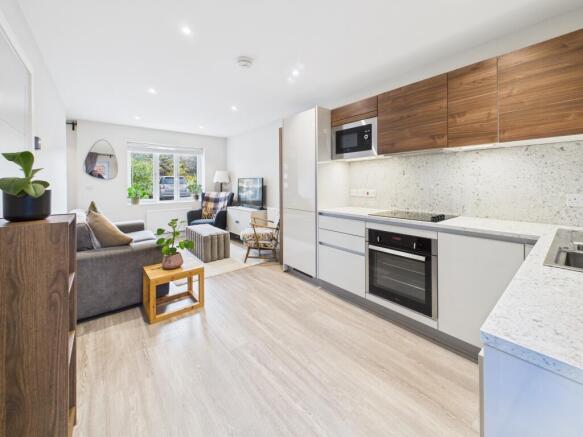 open plan lounge & kitchen