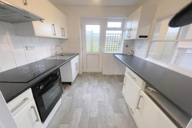 Kitchen with new ove