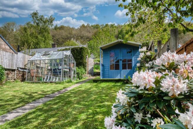 Rear Garden - greenhouse and summer house.jpg