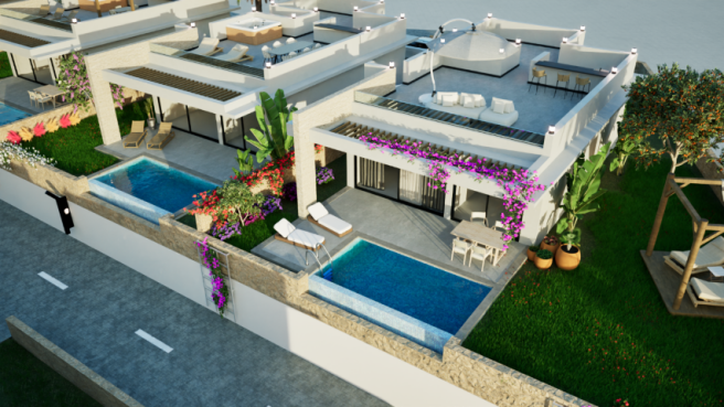 LAST TWO  Stunning FRONT LINE 2 Bedroom Villa with Amazing roof Terrace  Image 9999 3