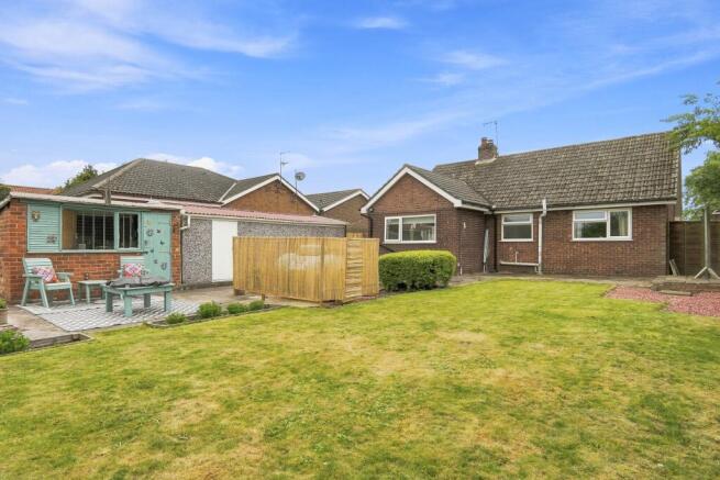 Rear elevation with lawn