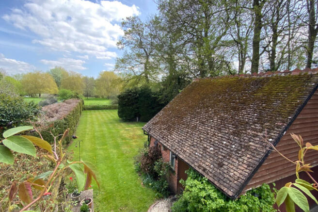 Aerial view of rear garden