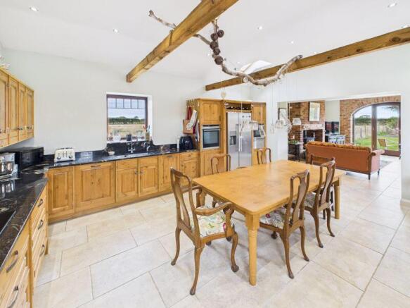 Annex dining kitchen through to lounge