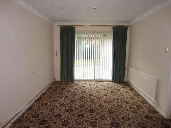 Dining area with patio doors