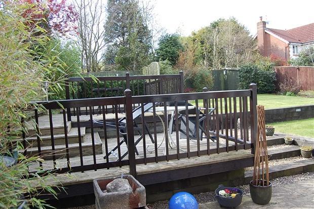tiered decked areas