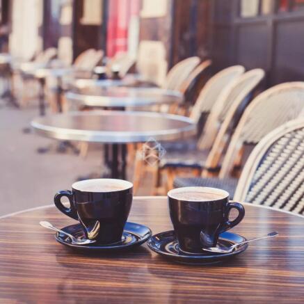 coffee in cozy street cafe in Europe