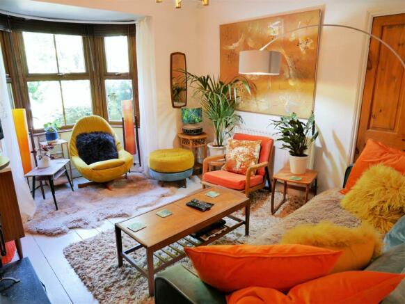 Living room with Bay window