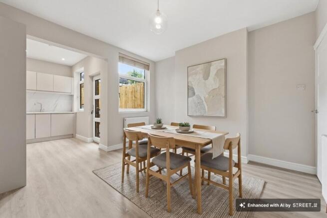 Virtually Staged Dining Room