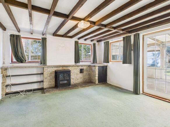 Living room with fireplace