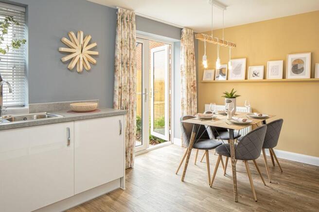 Dining area of the Archford semi-detached 3 bedroom home