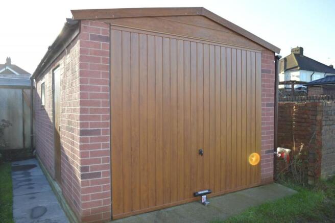 Detached rear garage