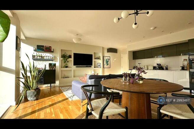 Living Room With Air Conditioning And Media Wall