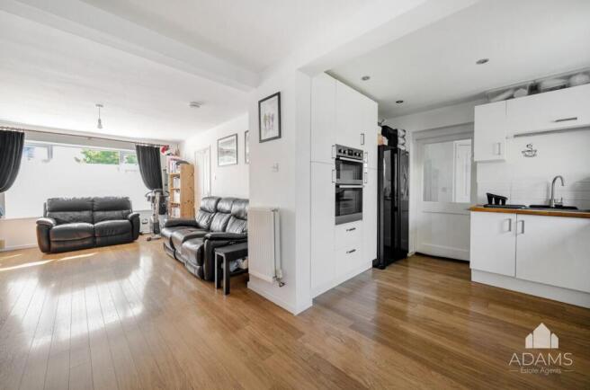 Sitting/Dining Room and Kitchen