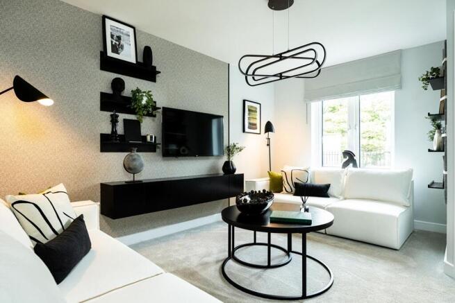 The living room is light and welcoming