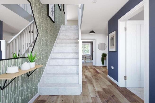 An inviting hallways welcomes you home