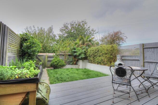 Garden with decked terrace