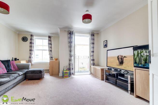 Large Open Living Room with Stunning Balcony
