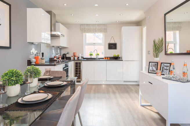 Open plan kitchen in the Hadley Special 3 bedroom home