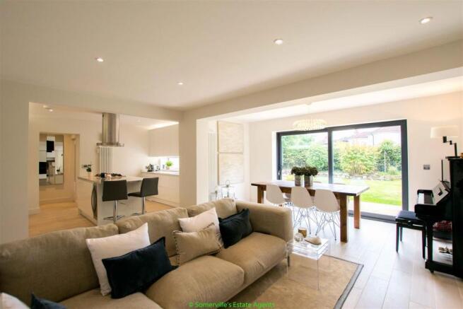 Open Plan Family Space With Dining Area