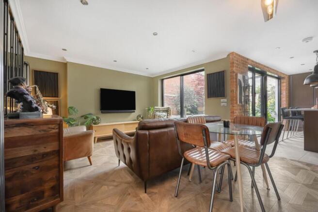 Open-plan living with living room