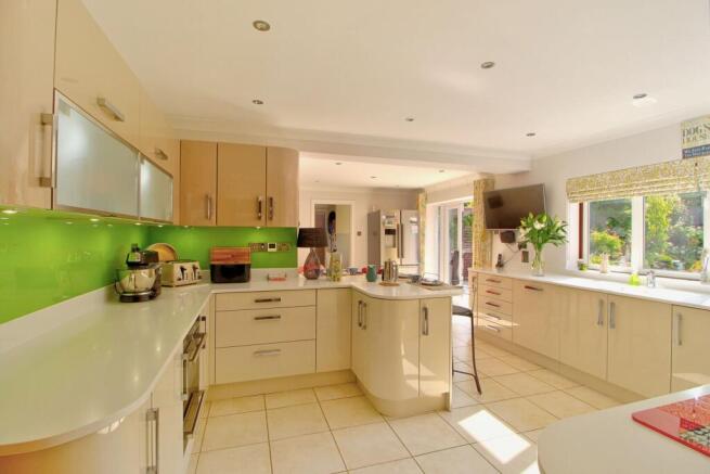 Kitchen opens onto sunny patio