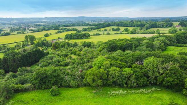 Droner view of open countryside surrounding South Chailey with public footpaths running directly from the house