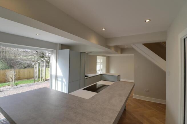 Bifold doors opened