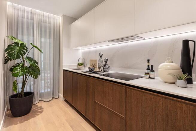 Contemporary kitchen with bespoke cabinetry
