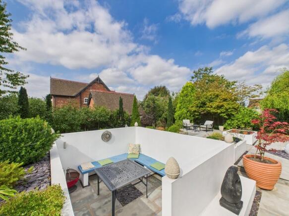 sunken seating area