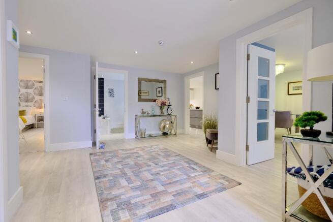 Welcoming large open hallway