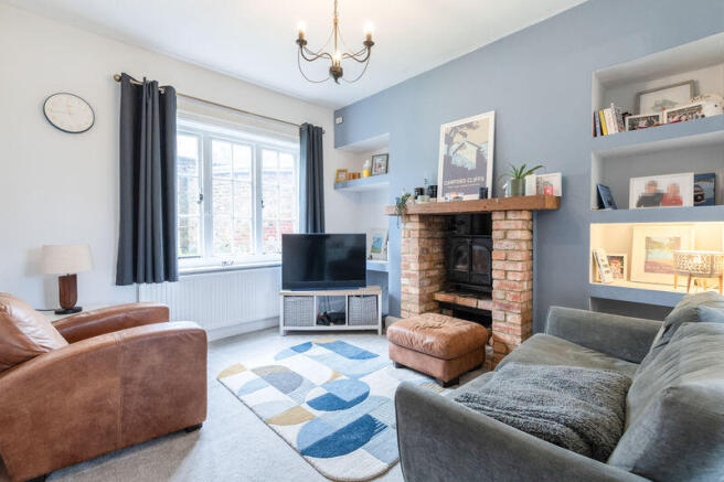 Sitting room with wood burning stove
