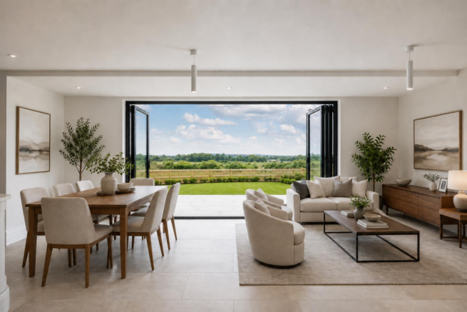 CGI-enhanced, Kitchen/Dining/Living Room