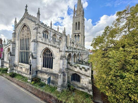 Views over church from top floor