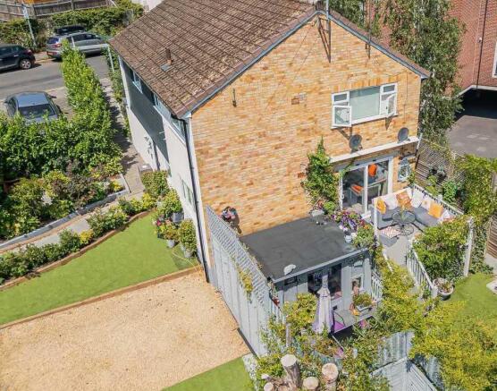 Aerial shot decking and parking
