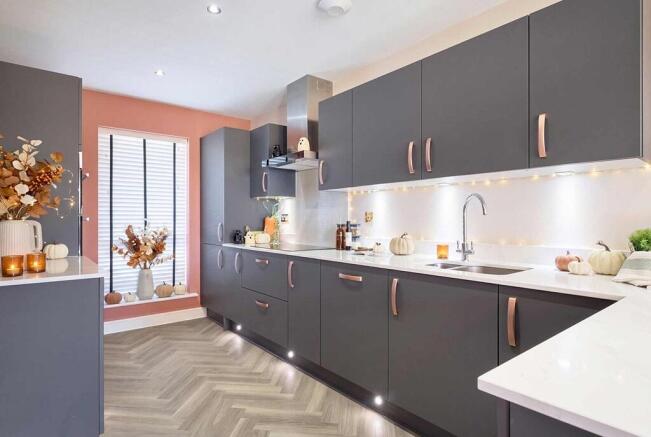 Beautifully designed with ample storage, creating a warm and cosy kitchen for autumn evenings