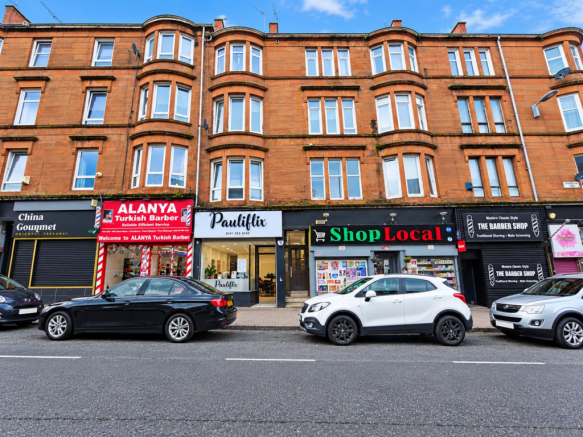 Red Sandstone Tenement Shops on Springbank Street.
