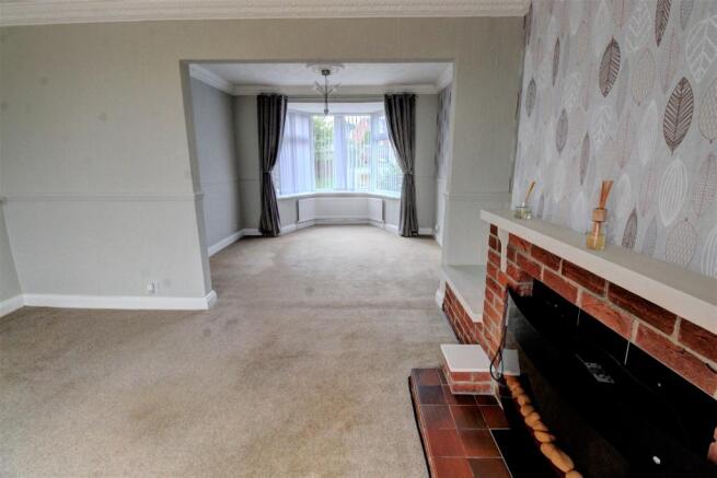 Lounge into dining area