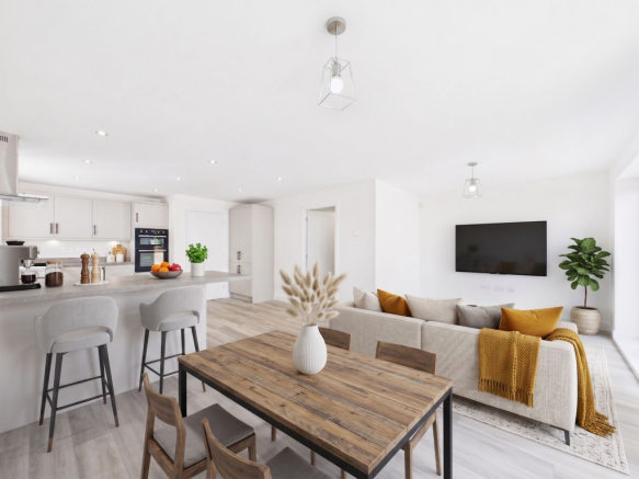Open Plan Living (Virtually Furnished)