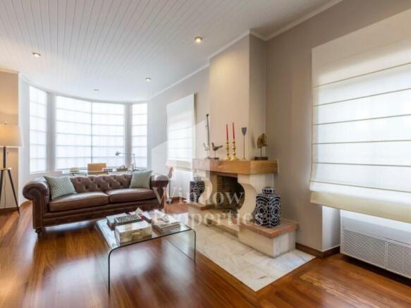 Living room with fireplace