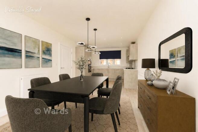 Staged Kitchen Diner