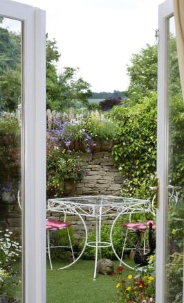 View Through Double Doors Towards Garden