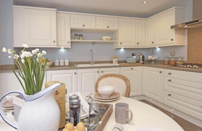 Kitchen with breakfast area