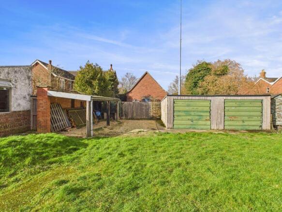 Rear Garden & Double Garage