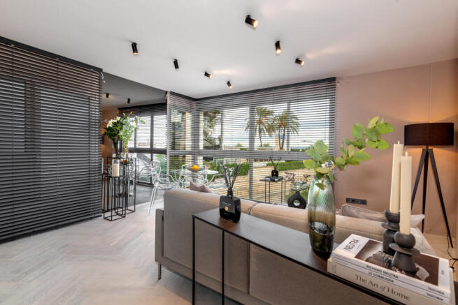 Living room with sea view