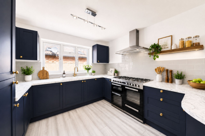 Kitchen Virtually Staged