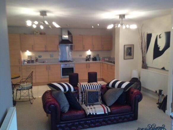 Lounge open plan kitchen