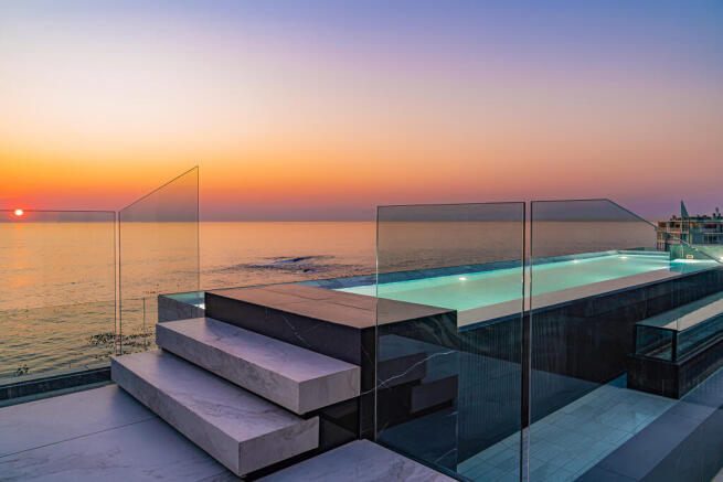 Private Pool at Sunset
