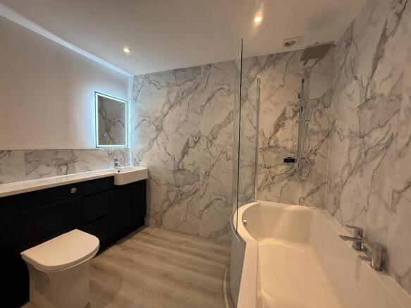 Bathroom light on