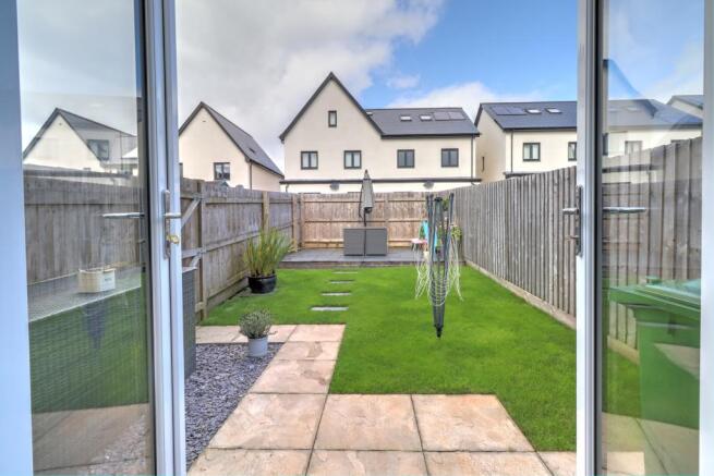 French doors out to garden